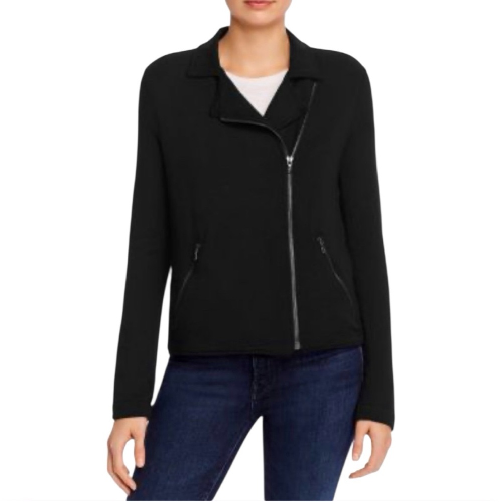Majestic Filatures Moto Full Zip Jacket Black